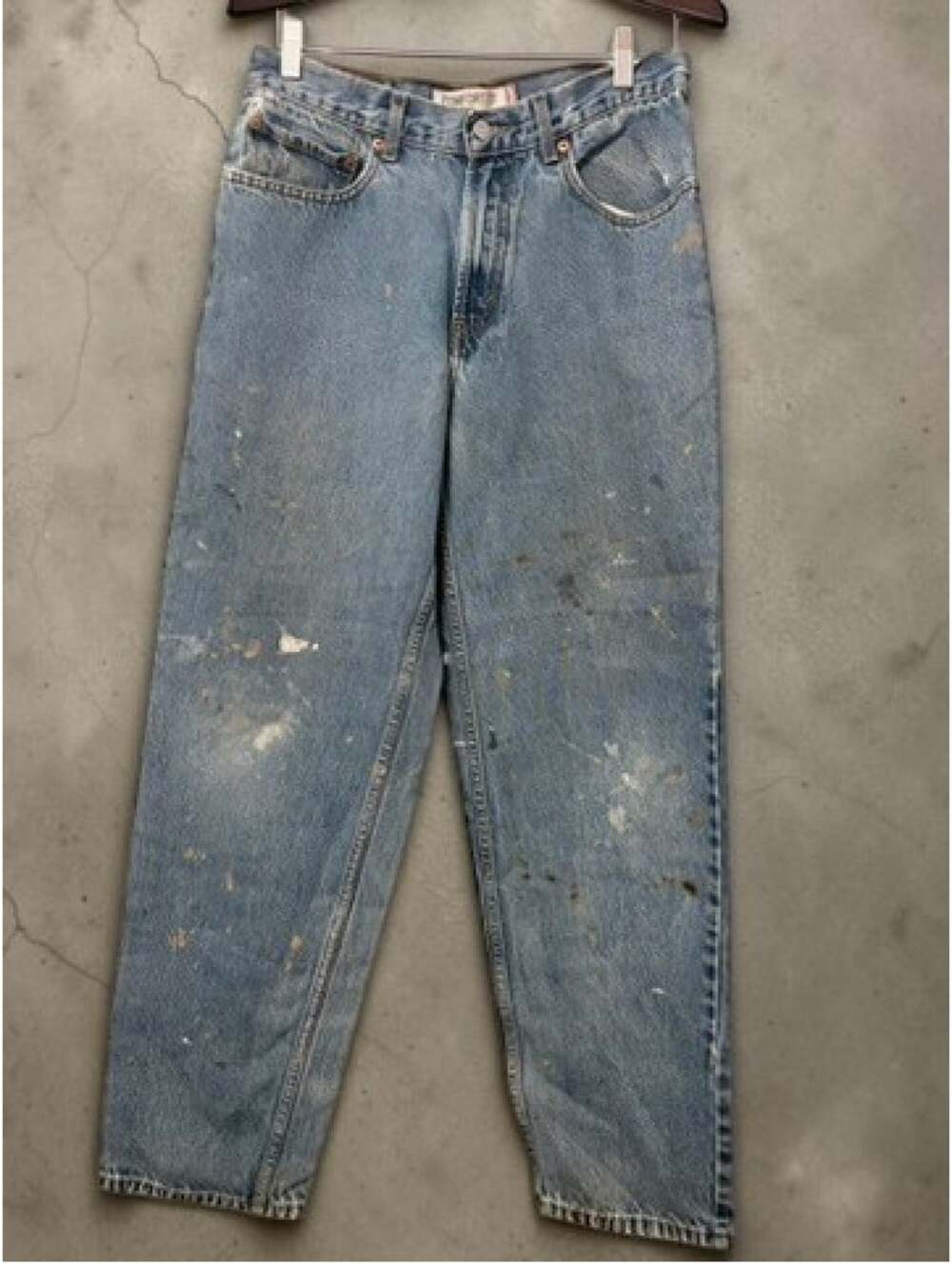 VTG 2005 Levi's 560 Relaxed Tapered Distressed Carpenter Blue Wash Jeans 31x32